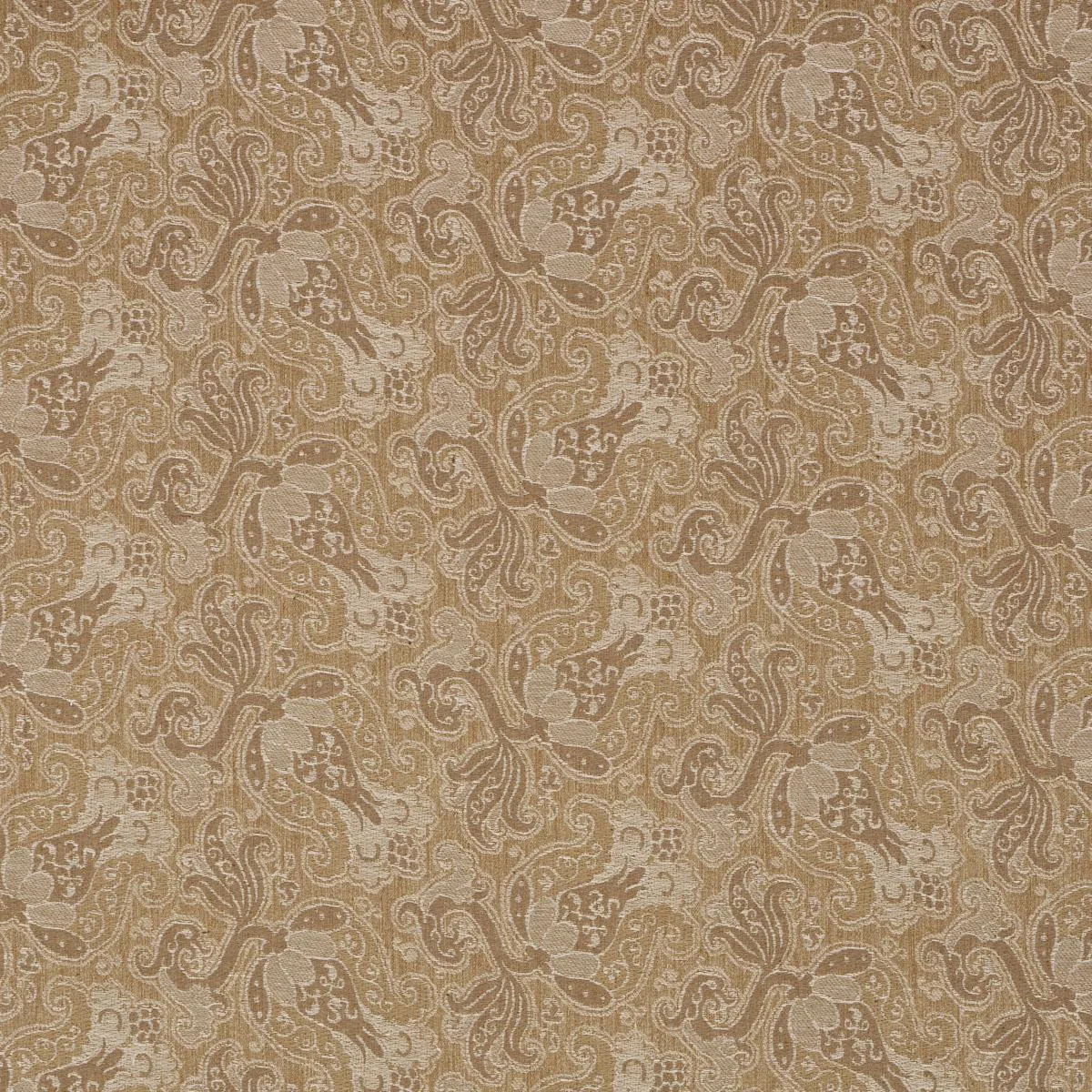 Schumacher 85830 Tulipano Caramel fabric swatch