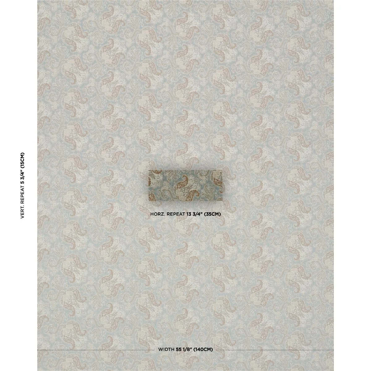 Schumacher 85831 Tulipano Fountain fabric swatch