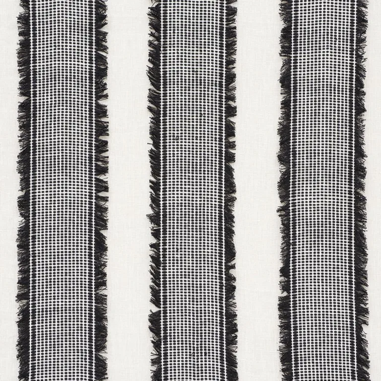 Schumacher 73591 Tulum Casement Black fabric swatch