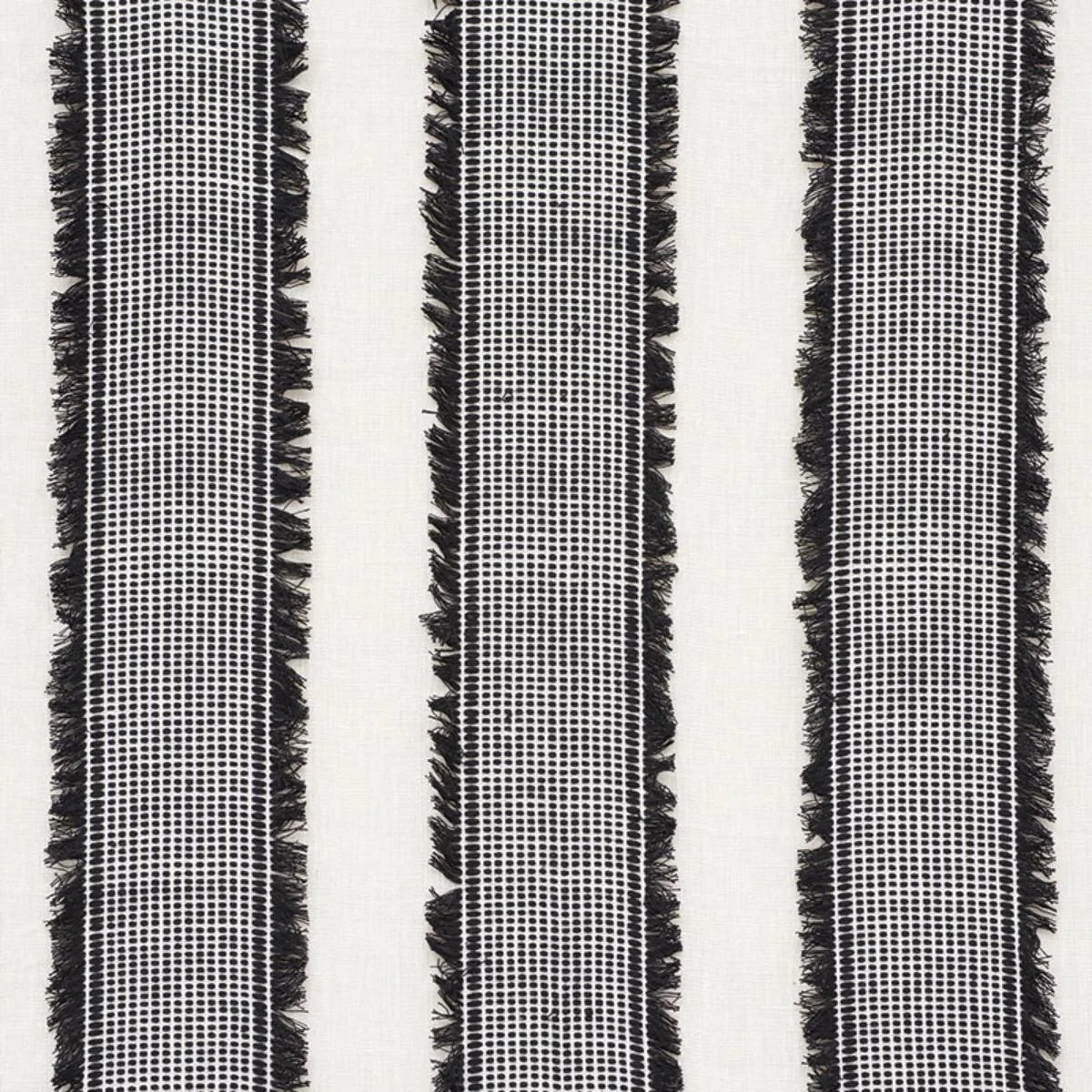 Schumacher 73591 Tulum Casement Black fabric swatch
