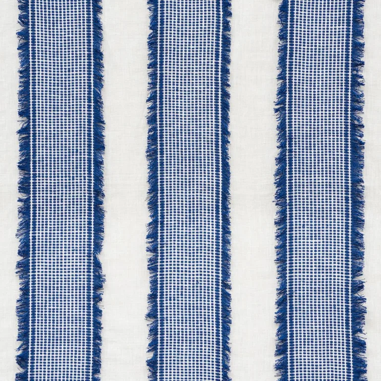 Schumacher 73590 Tulum Casement Blue fabric swatch