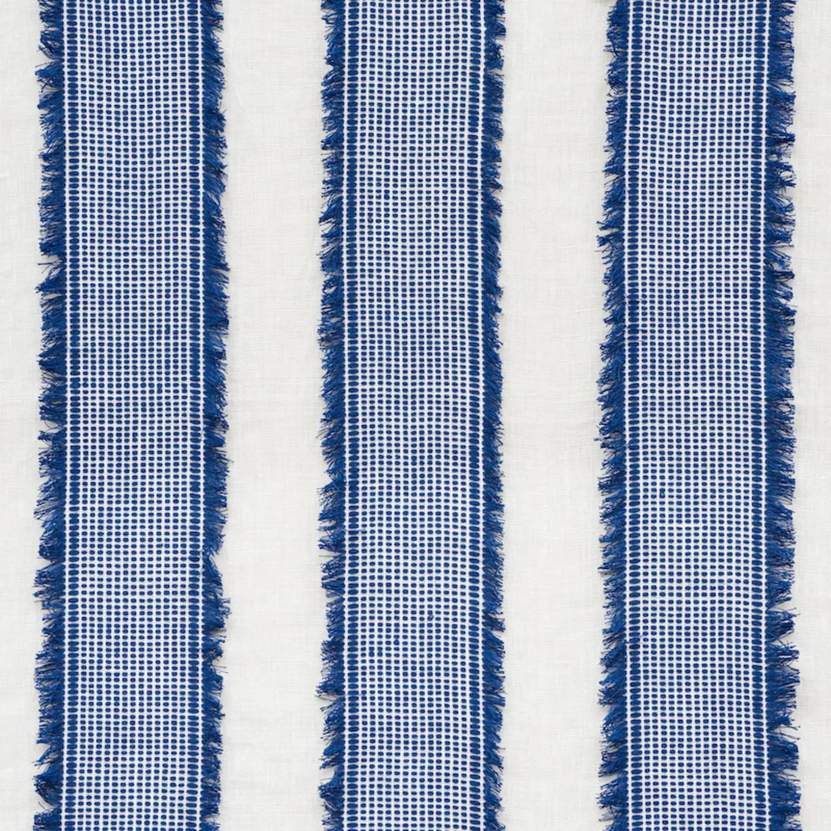 Schumacher 73590 Tulum Casement Blue fabric swatch