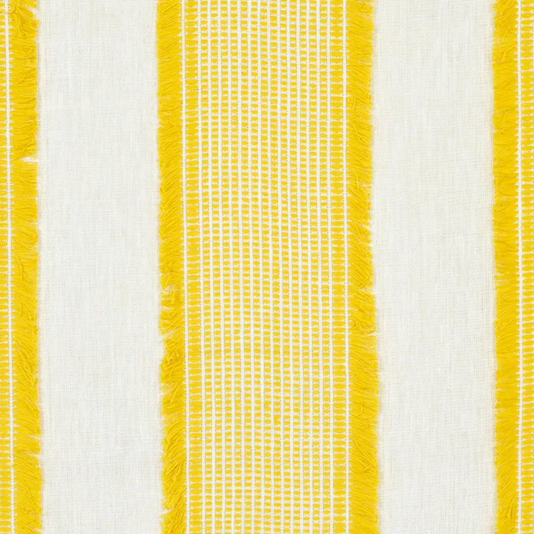 Schumacher 73593 Tulum Casement Yellow fabric swatch