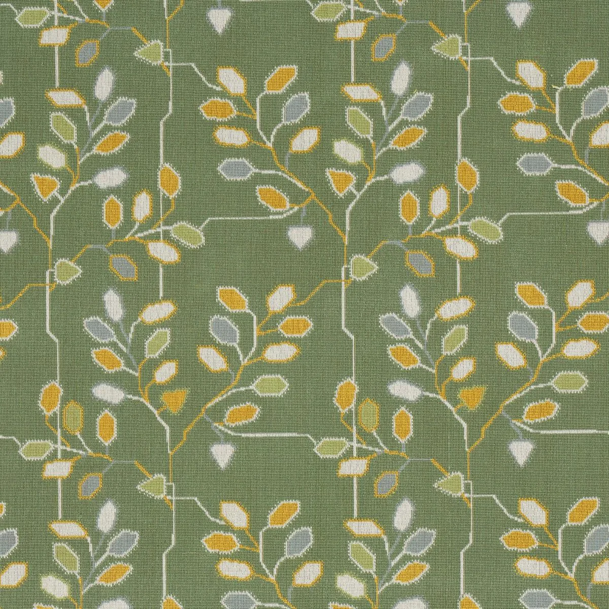 Schumacher 79514 Tumble Weed éPinglé Meadow Green fabric swatch