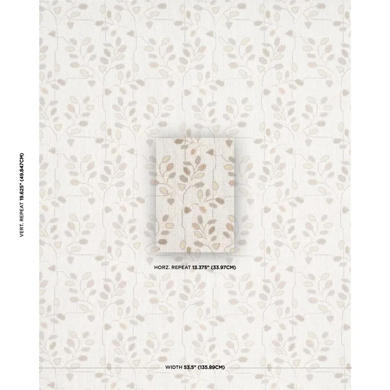 Schumacher 79513 Tumble Weed éPinglé Pebble fabric swatch