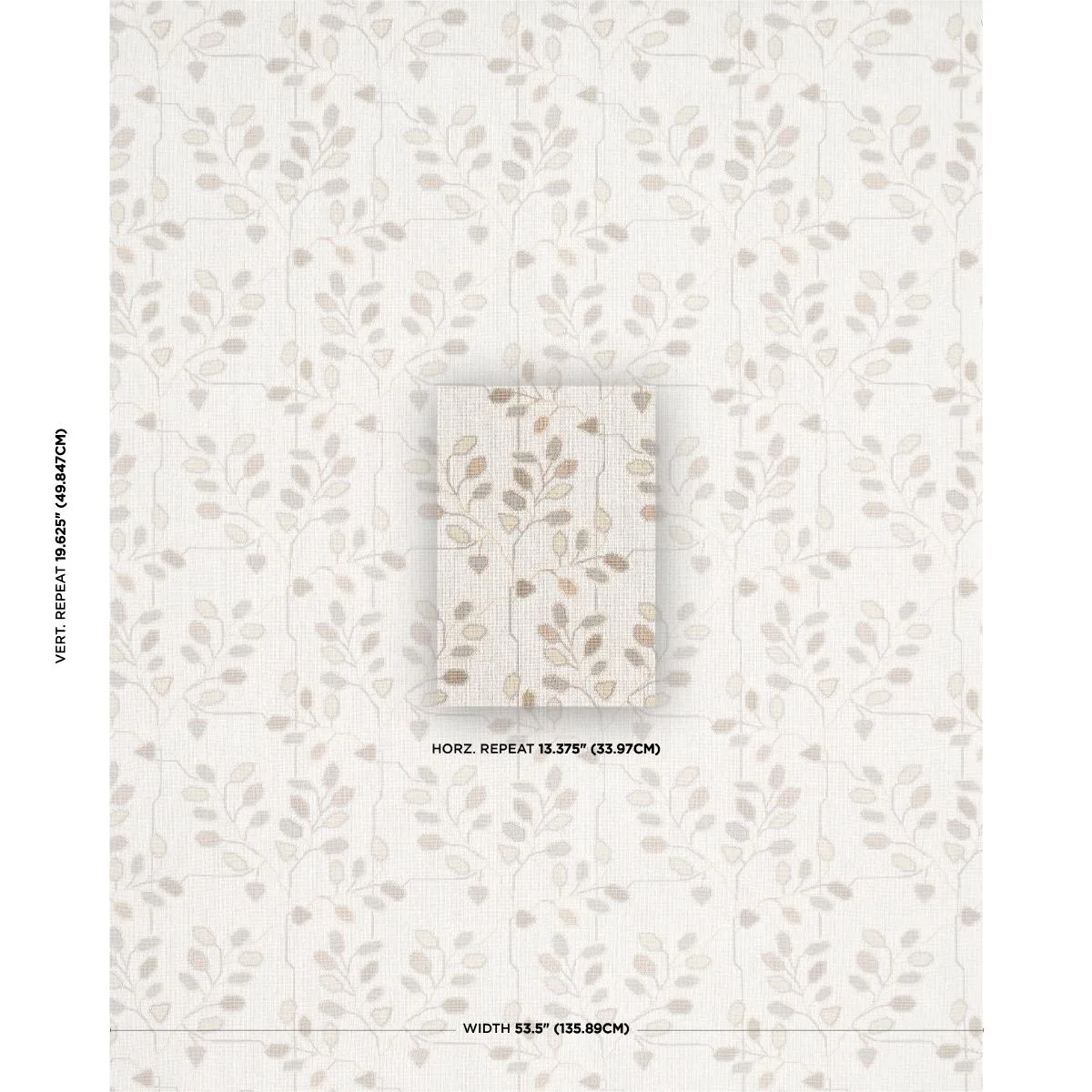 Schumacher 79513 Tumble Weed éPinglé Pebble fabric swatch