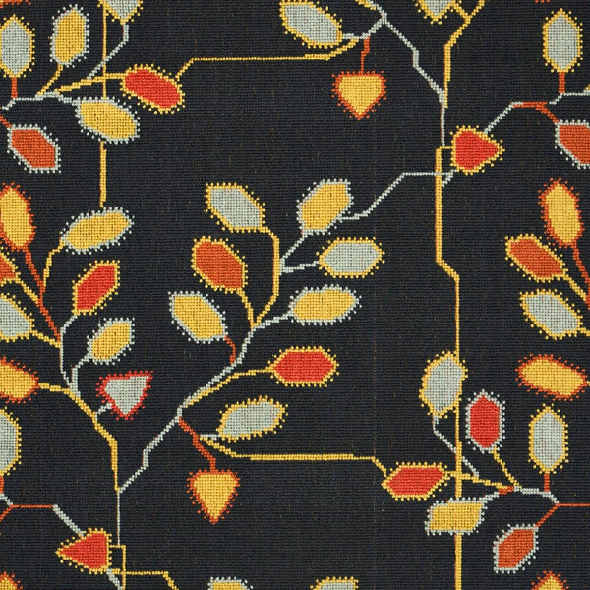 Schumacher 79512 Tumble Weed éPinglé Soot fabric swatch