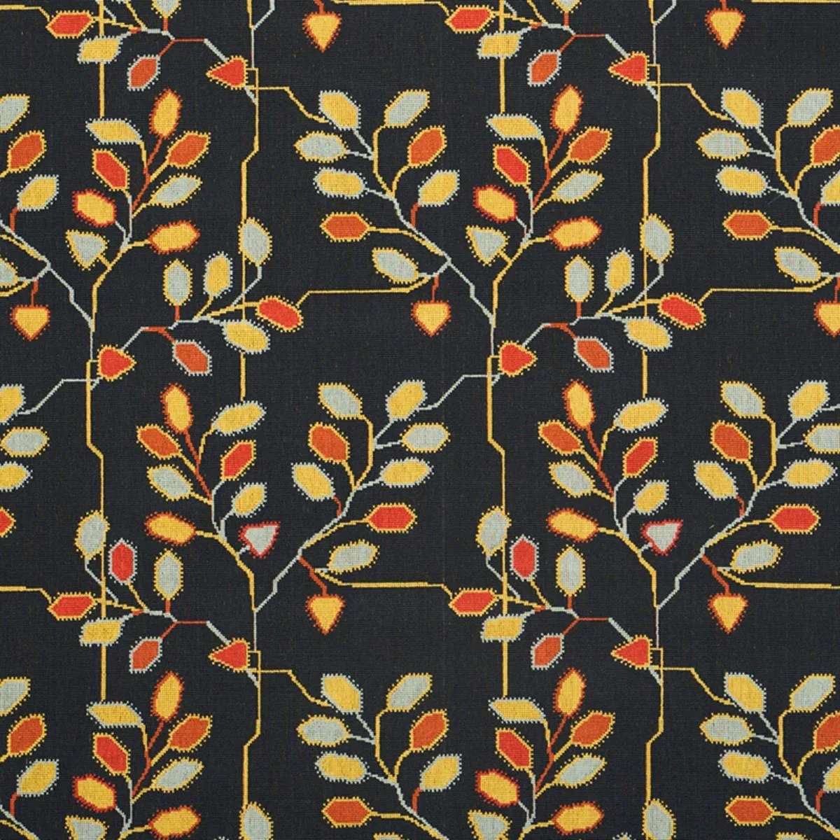 Schumacher 79512 Tumble Weed éPinglé Soot fabric swatch