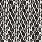 Schumacher 176043 Tumbling Blocks Black fabric swatch