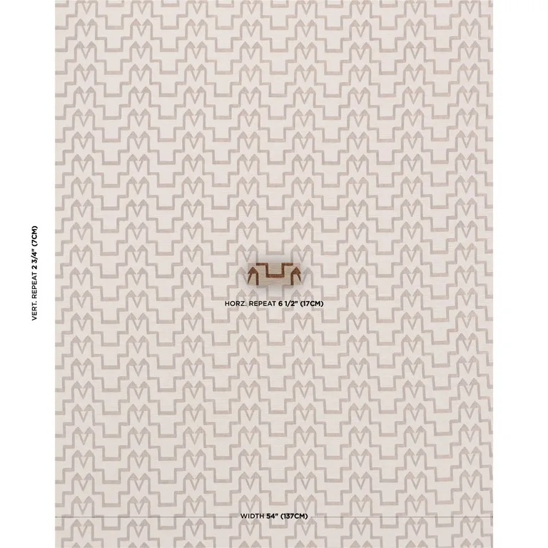 Schumacher 71245 Turkish Step Biscuit fabric swatch