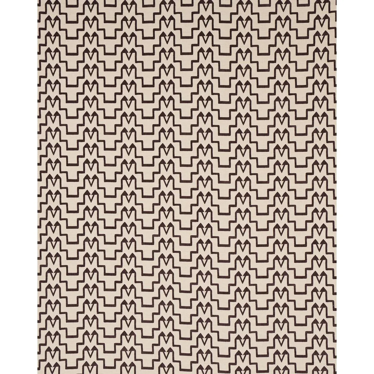 Schumacher 71244 Turkish Step Brown fabric swatch