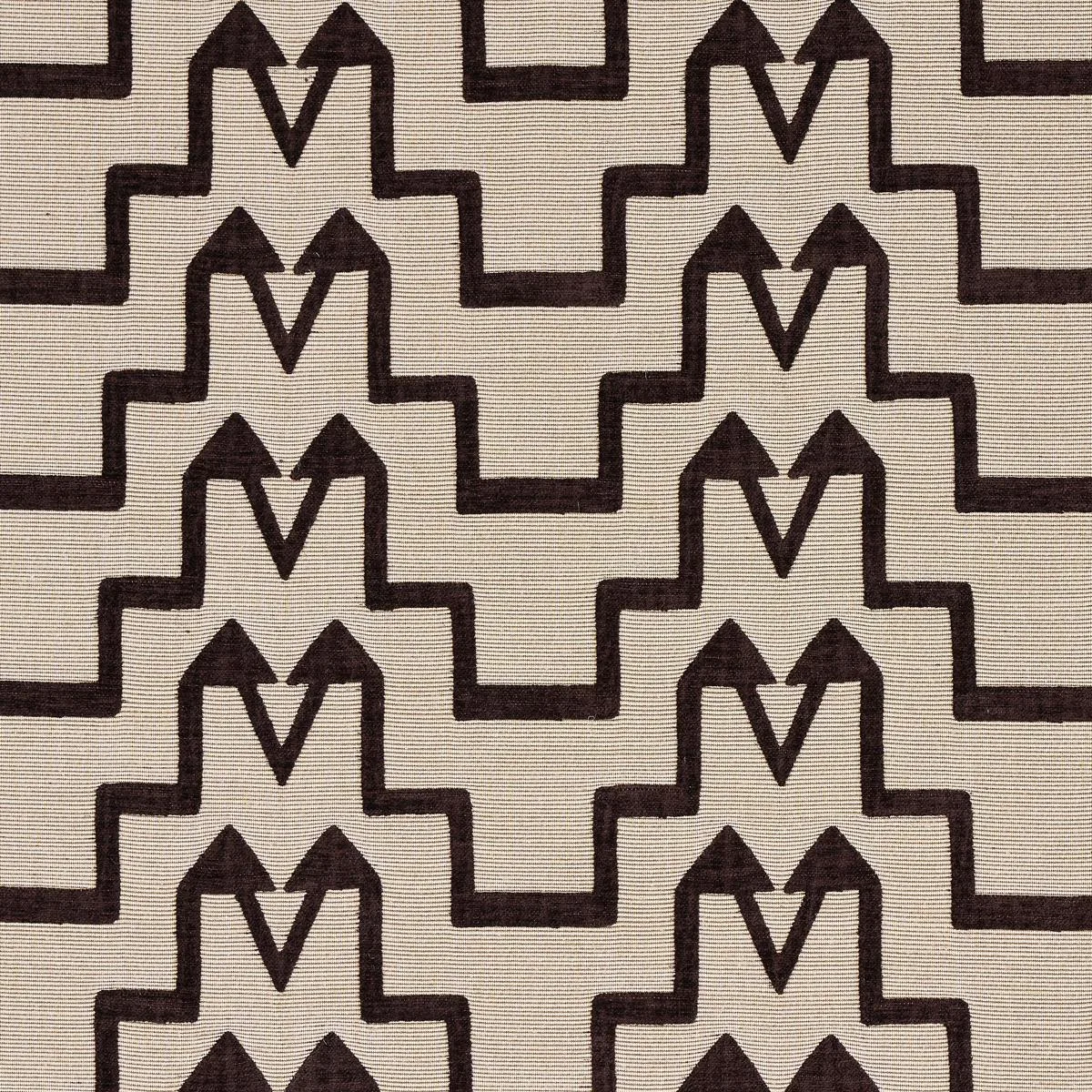 Schumacher 71244 Turkish Step Brown fabric swatch