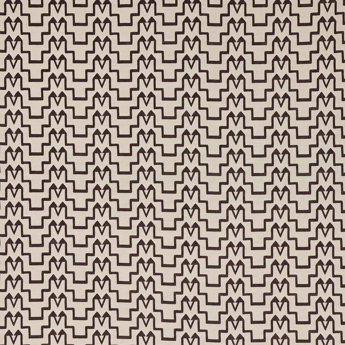 Schumacher 71244 Turkish Step Brown fabric swatch