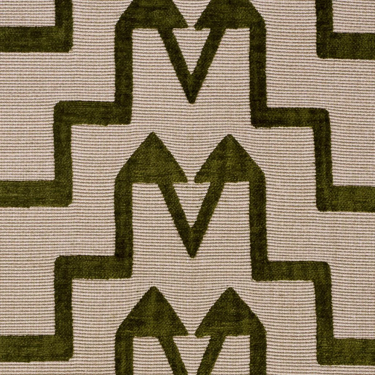 Schumacher 71246 Turkish Step Olive fabric swatch