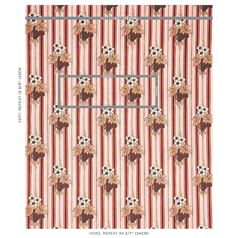 Schumacher 179991 Turnip Carnation fabric swatch