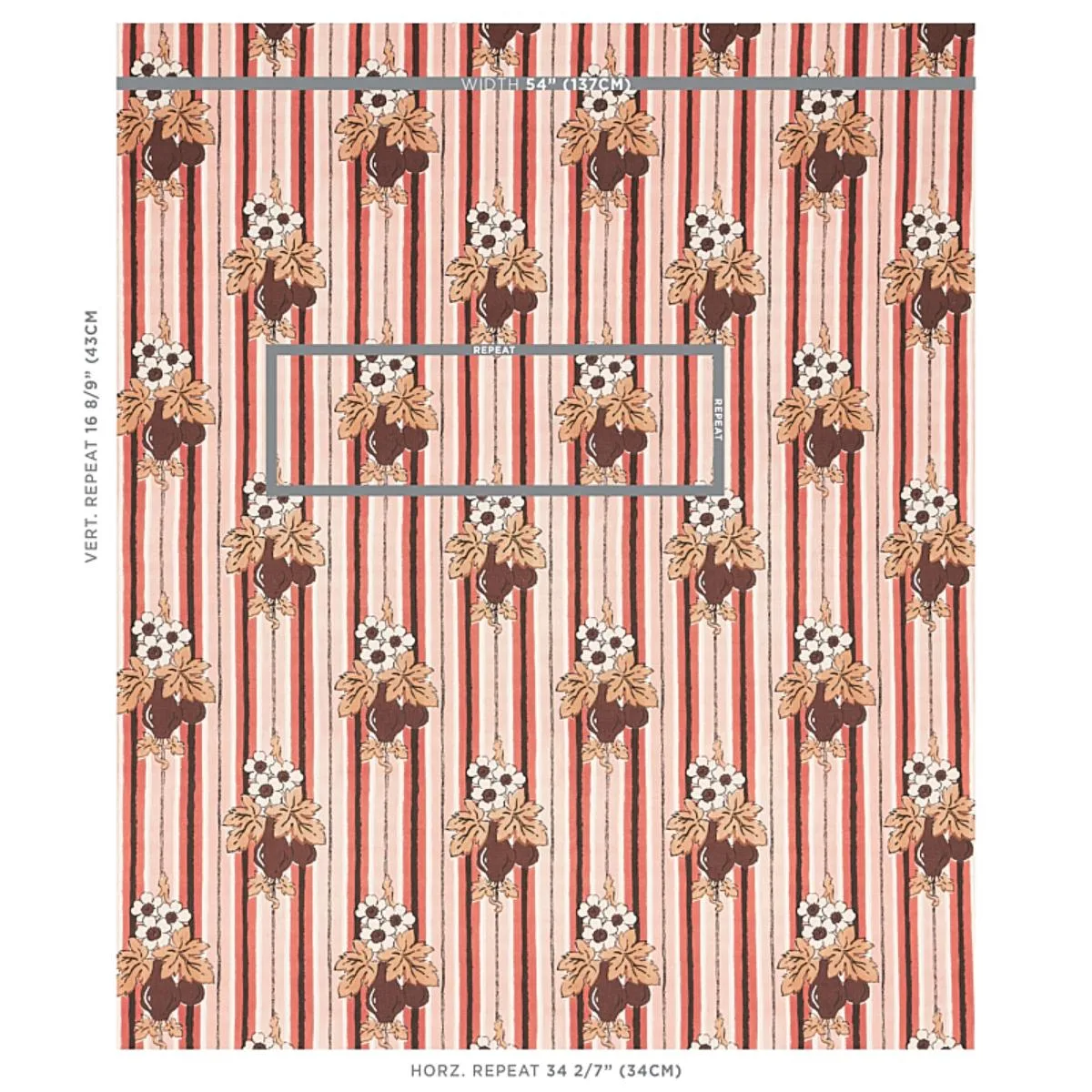 Schumacher 179991 Turnip Carnation fabric swatch