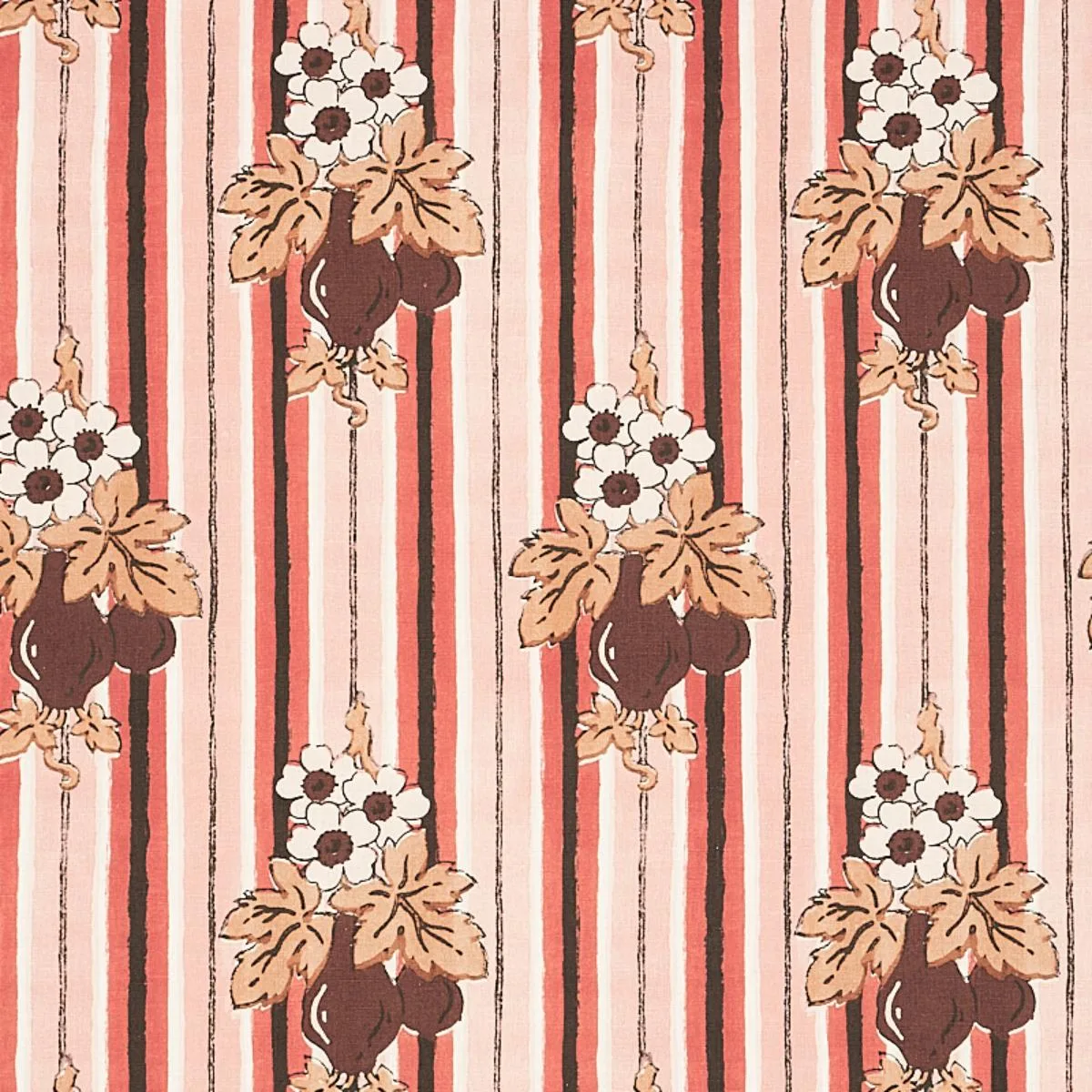 Schumacher 179991 Turnip Carnation fabric swatch