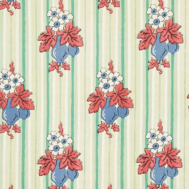Schumacher 179990 Turnip Mint fabric swatch