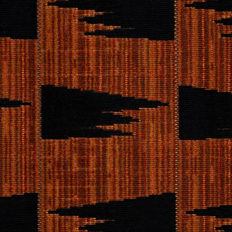Schumacher 71226 Tutsi Cinnamon fabric swatch