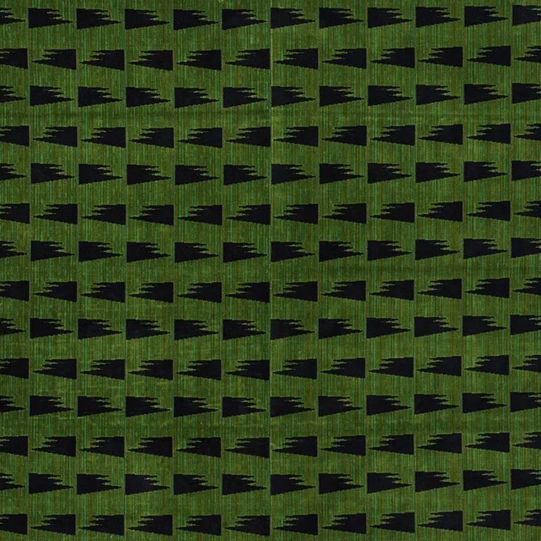Schumacher 71222 Tutsi Green fabric swatch