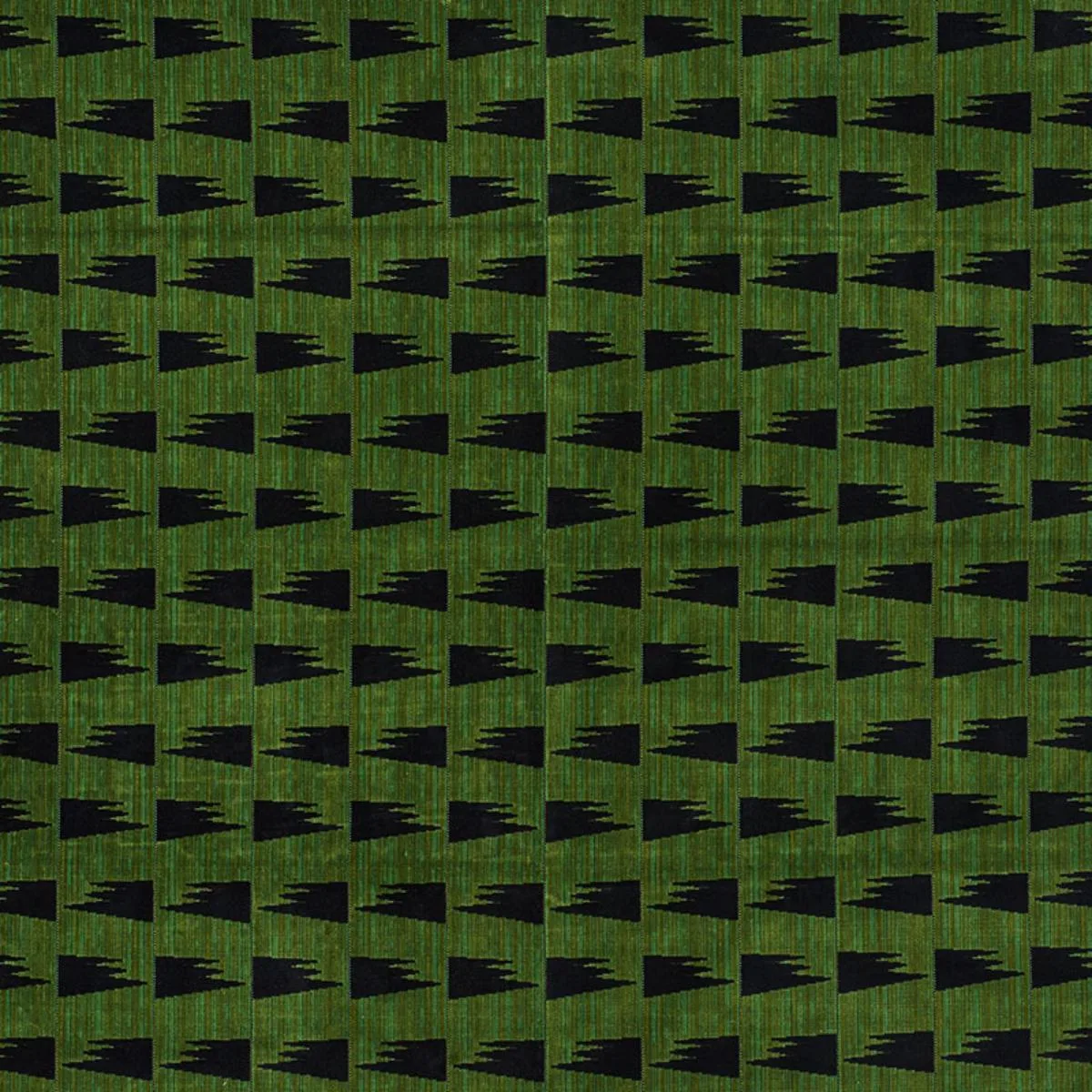 Schumacher 71222 Tutsi Green fabric swatch