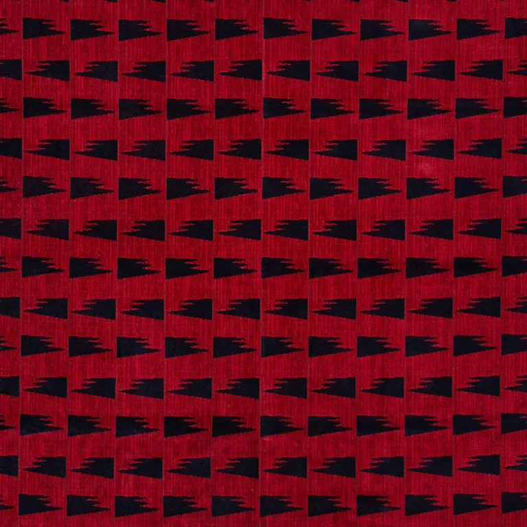 Schumacher 71221 Tutsi Red fabric swatch