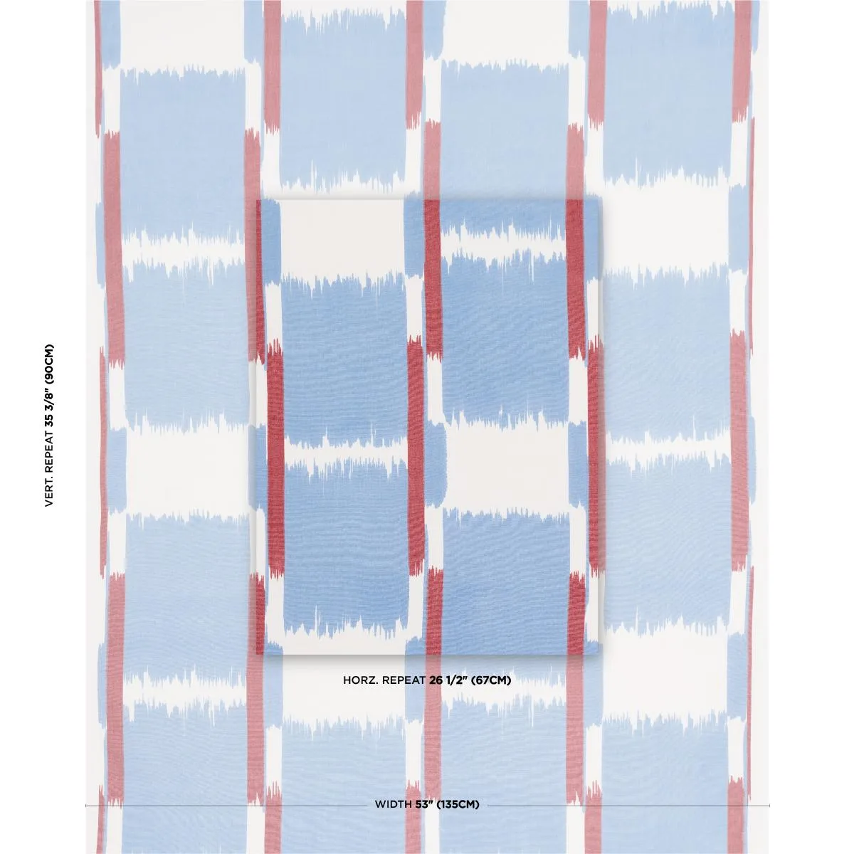 Schumacher 181280 Tuzla Chambray fabric swatch