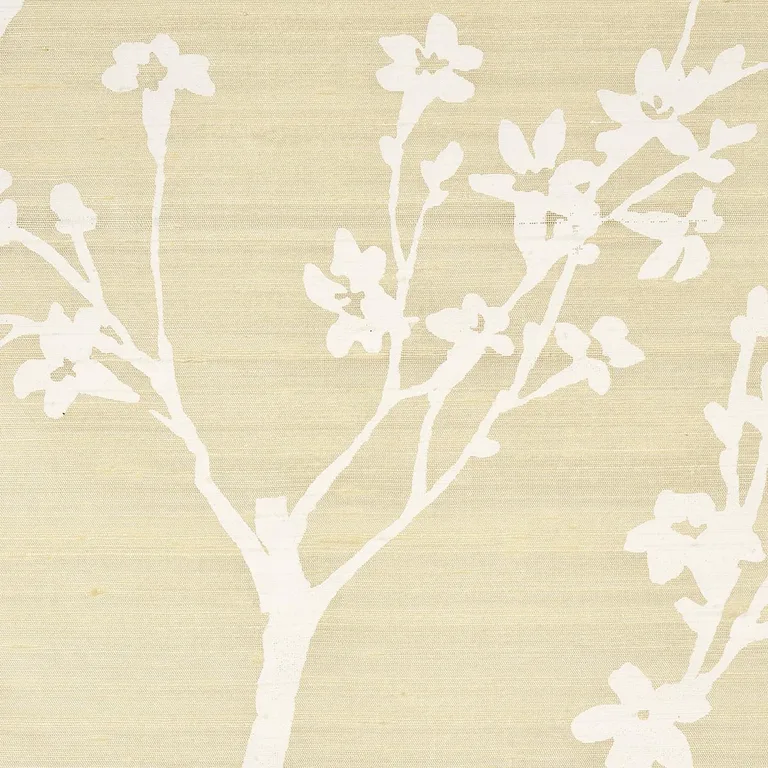 Schumacher 180501 Twiggy Silk Champagne fabric swatch