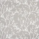 Schumacher 180502 Twiggy Silk Pewter fabric swatch