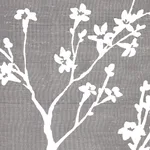 Schumacher 180502 Twiggy Silk Pewter fabric swatch