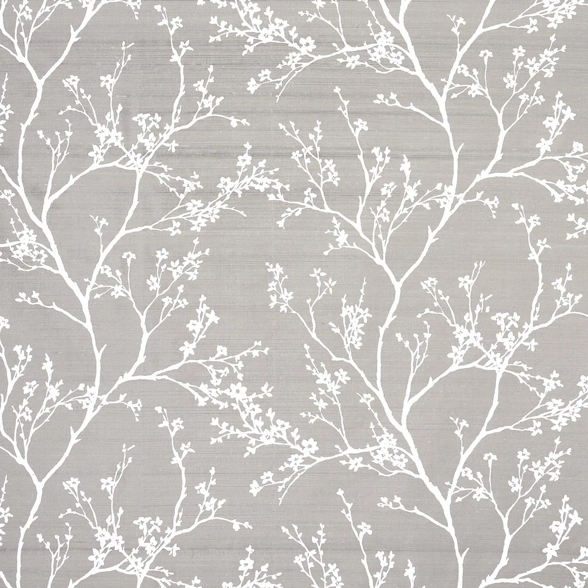 Schumacher 180502 Twiggy Silk Pewter fabric swatch
