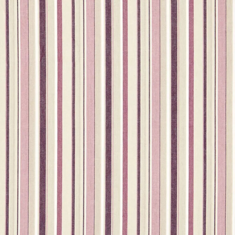 Schumacher 66052 Tybee Stripe Mulberry fabric swatch