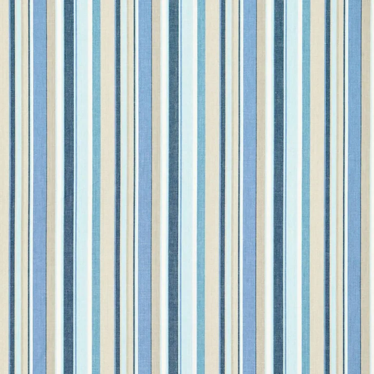 Schumacher 66051 Tybee Stripe Ocean fabric swatch