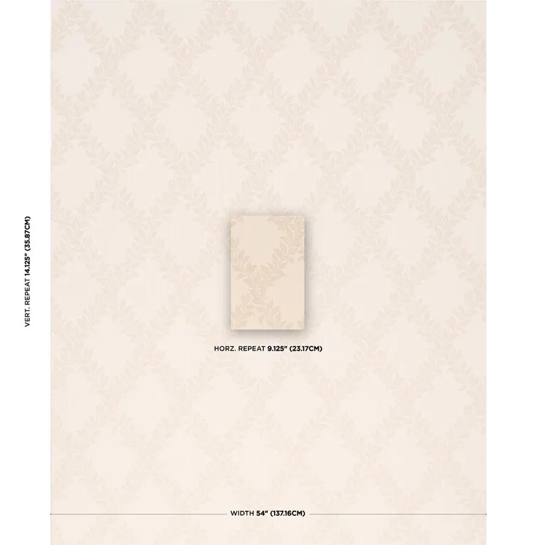 Schumacher 86642 Tyninghame Trellis Ivory fabric swatch