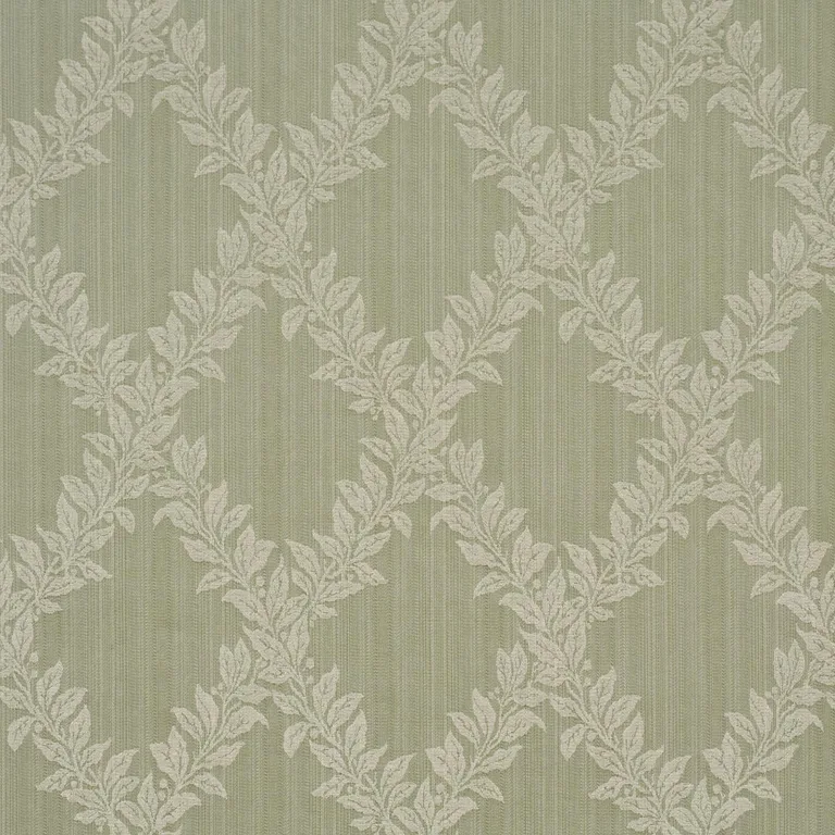 Schumacher 86640 Tyninghame Trellis Sage fabric swatch