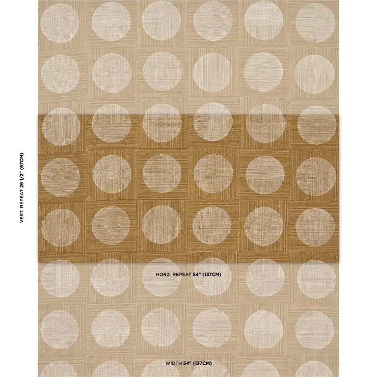 Schumacher 182300 Una Hand Block Print Ochre fabric swatch