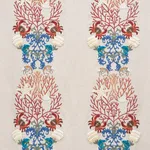 Schumacher 73550 Under The Sea Multi fabric swatch