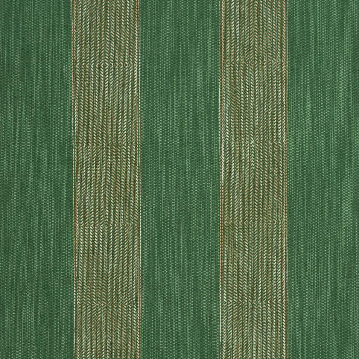 Schumacher 86231 Universal Stripe Emerald fabric swatch