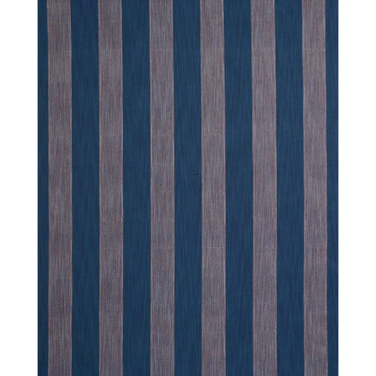 Schumacher 86232 Universal Stripe Indigo fabric swatch