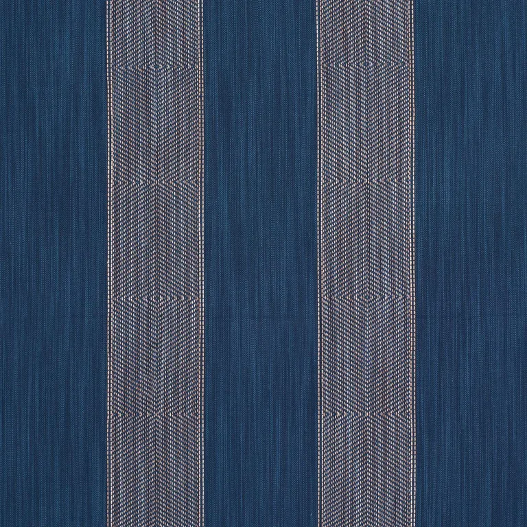 Schumacher 86232 Universal Stripe Indigo fabric swatch