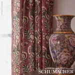 Schumacher 176442 Ursula Mulberry fabric swatch