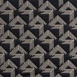 Schumacher 69430 V Step Black fabric swatch