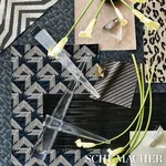 Schumacher 69430 V Step Black fabric swatch