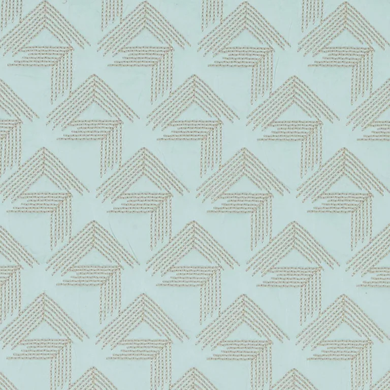 Schumacher 69435 V Step Ice fabric swatch