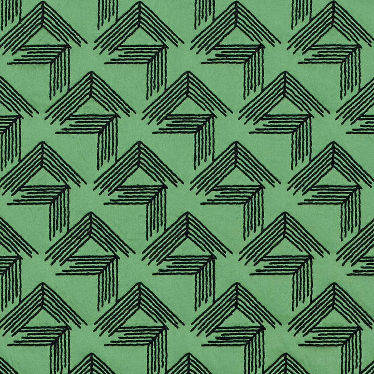 Schumacher 69432 V Step Loden fabric swatch