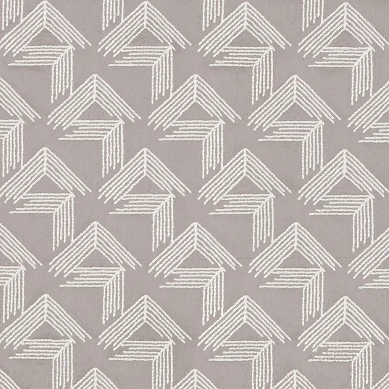 Schumacher 69434 V Step Pale Grey fabric swatch