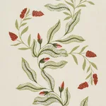 Schumacher 182642 Vagary Vines Watermelon fabric swatch