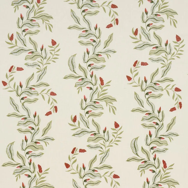 Schumacher 182642 Vagary Vines Watermelon fabric swatch