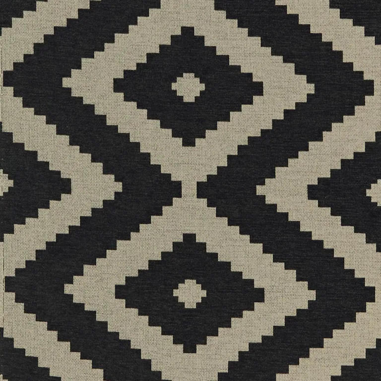 Schumacher 66763 Vail Chenille Raven fabric swatch