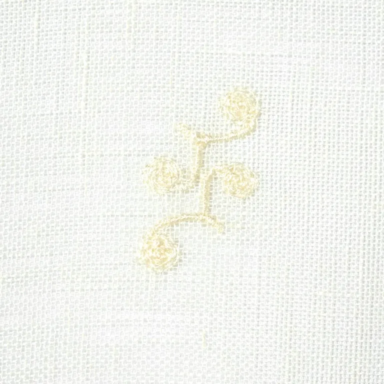 Schumacher 12230 Vale Embroidered Sheer Ivory fabric swatch